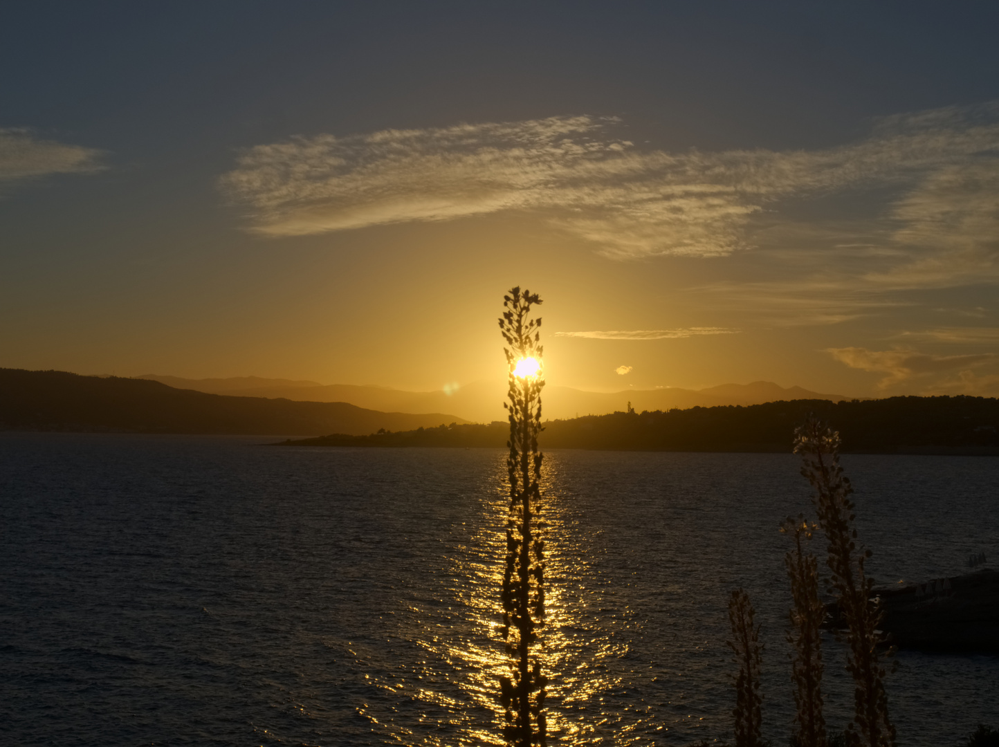 Sonnenuntergang am Pelepones