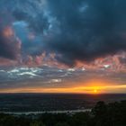 Sonnenuntergang am Petersberg im Siebengebirge