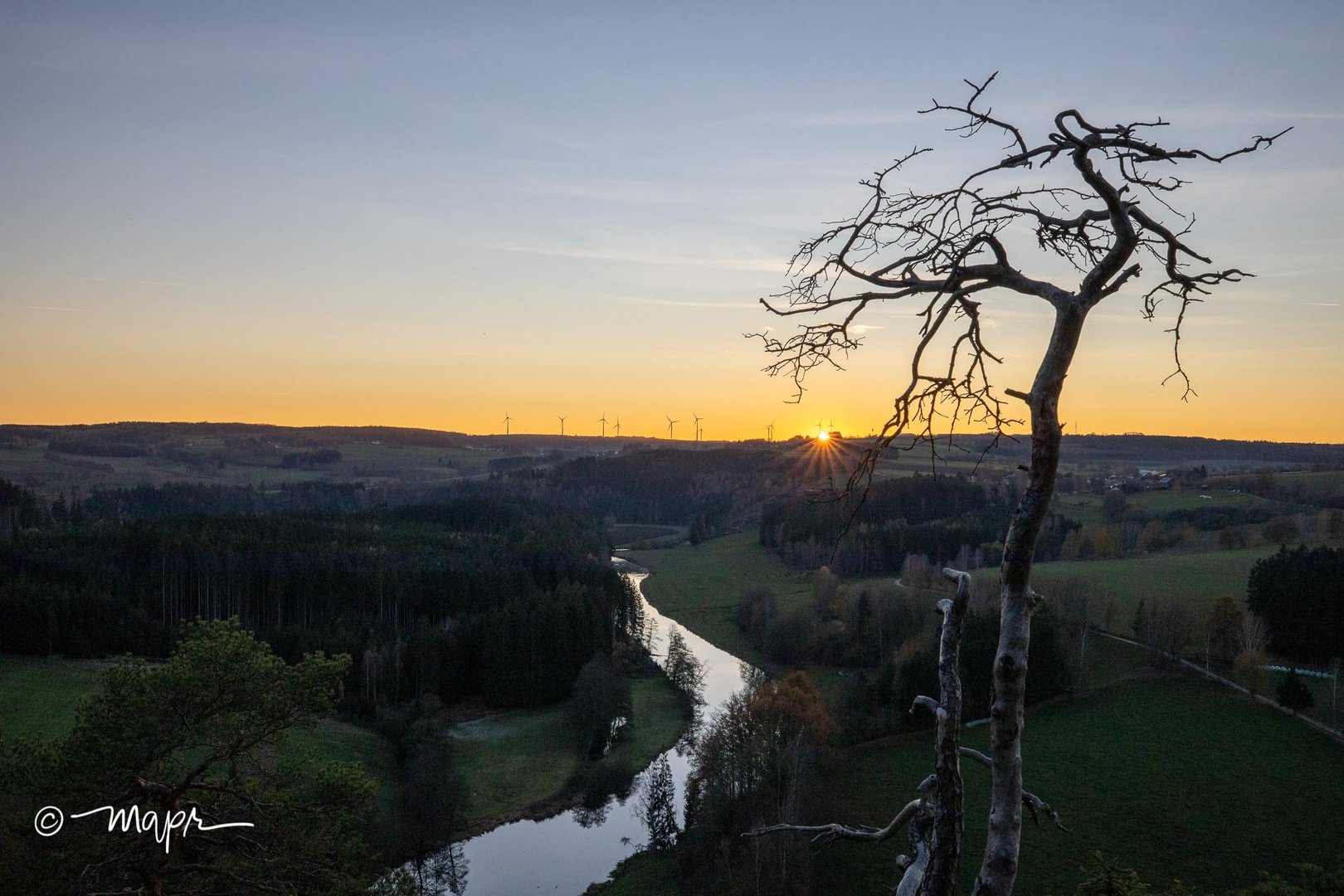 Sonnenuntergang am Petersgrat bei Joditz