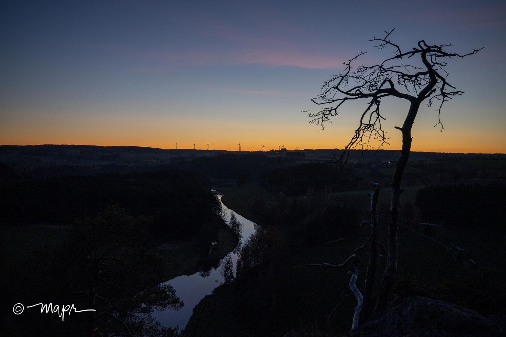 Sonnenuntergang am Petersgrat bei Joditz