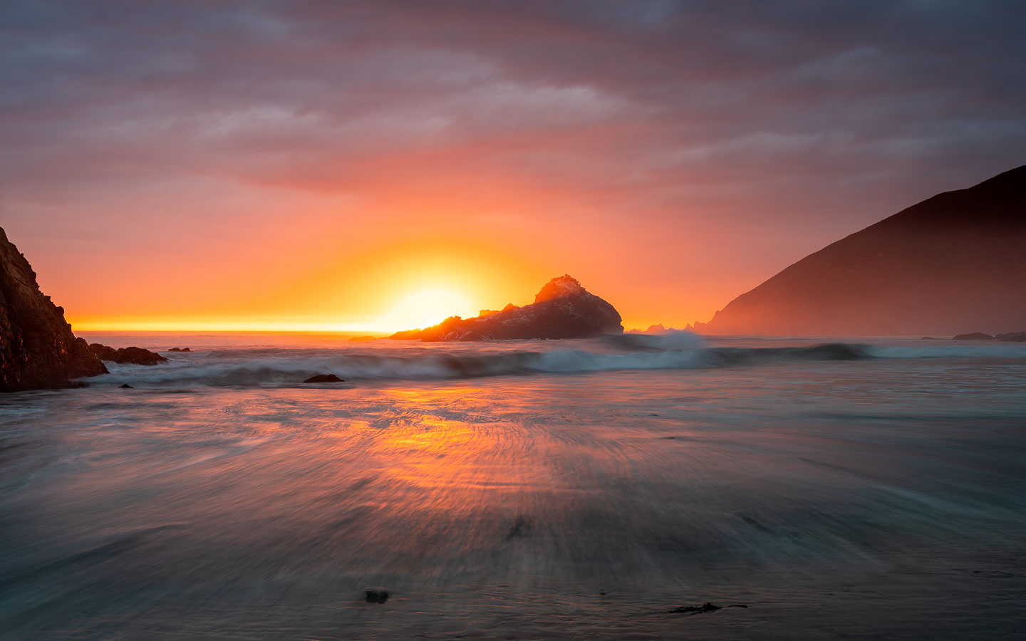 Sonnenuntergang am Pfeiffer Beach