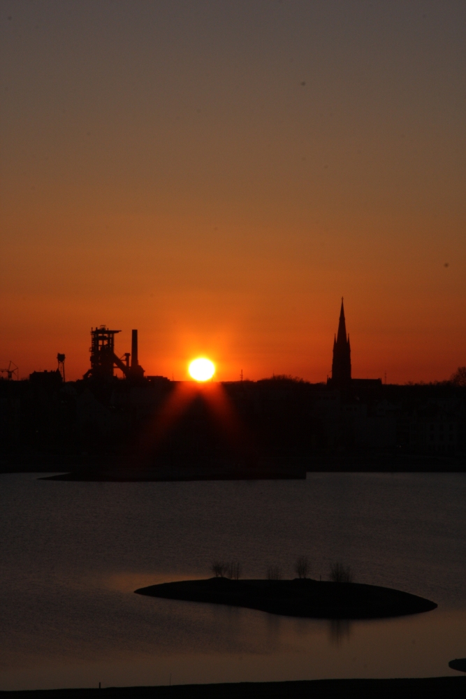 Sonnenuntergang am Phönixsee