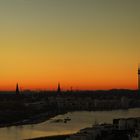 Sonnenuntergang am phönixsee in Dortmund 