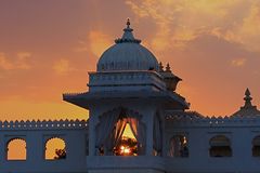 SONNENUNTERGANG AM PICHOLASEE -UDAIPUR INDIEN