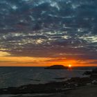 Sonnenuntergang am Plage de la Mine-d'Or