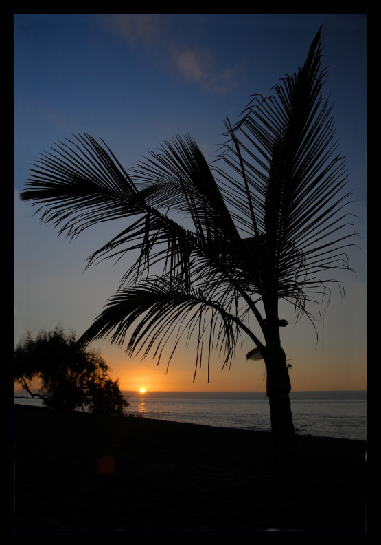 Sonnenuntergang am Playa Jardin in Puerto de la Cruz