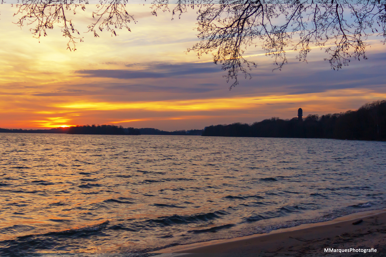 Sonnenuntergang am Plöne See