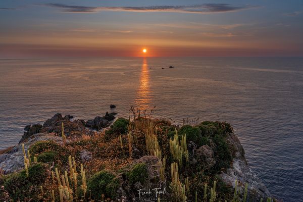 Sonnenuntergang am Pointe de Castel-ar-Roc'h, Bretagne