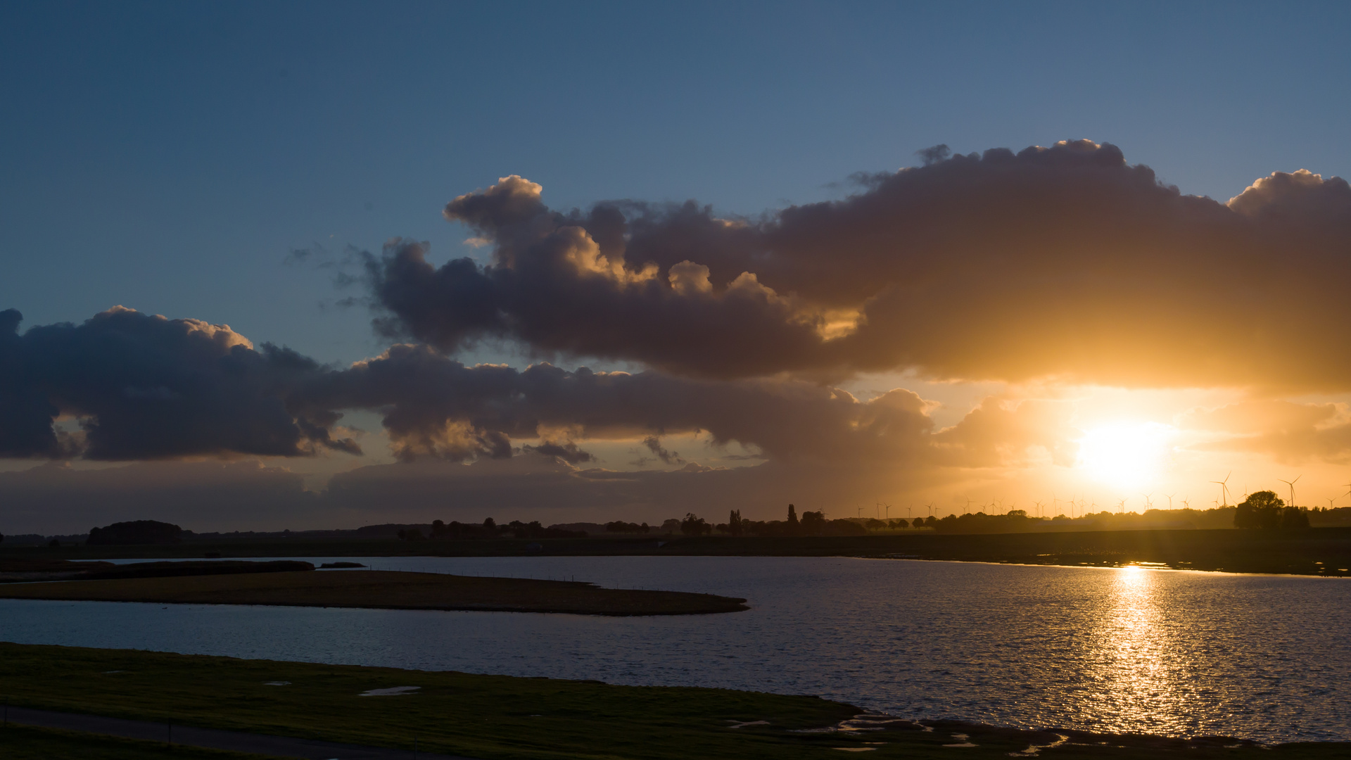 Sonnenuntergang am Polder Breebaart/ NL