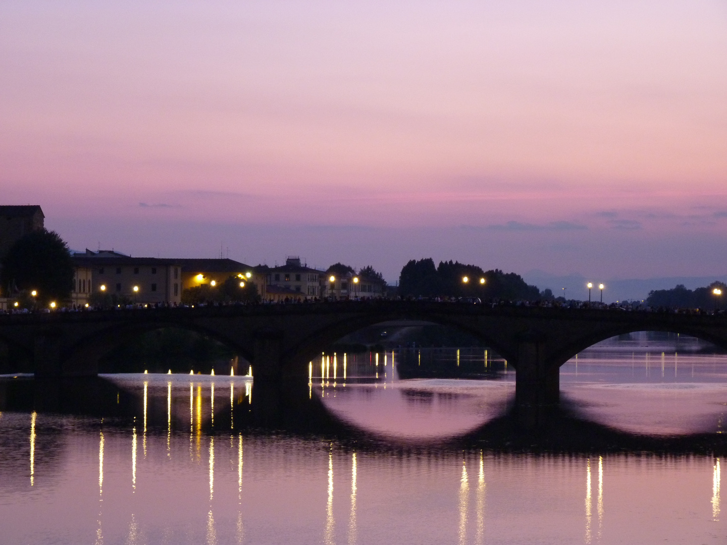 Sonnenuntergang am Ponte Vecchio