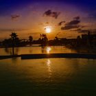 Sonnenuntergang am Pool