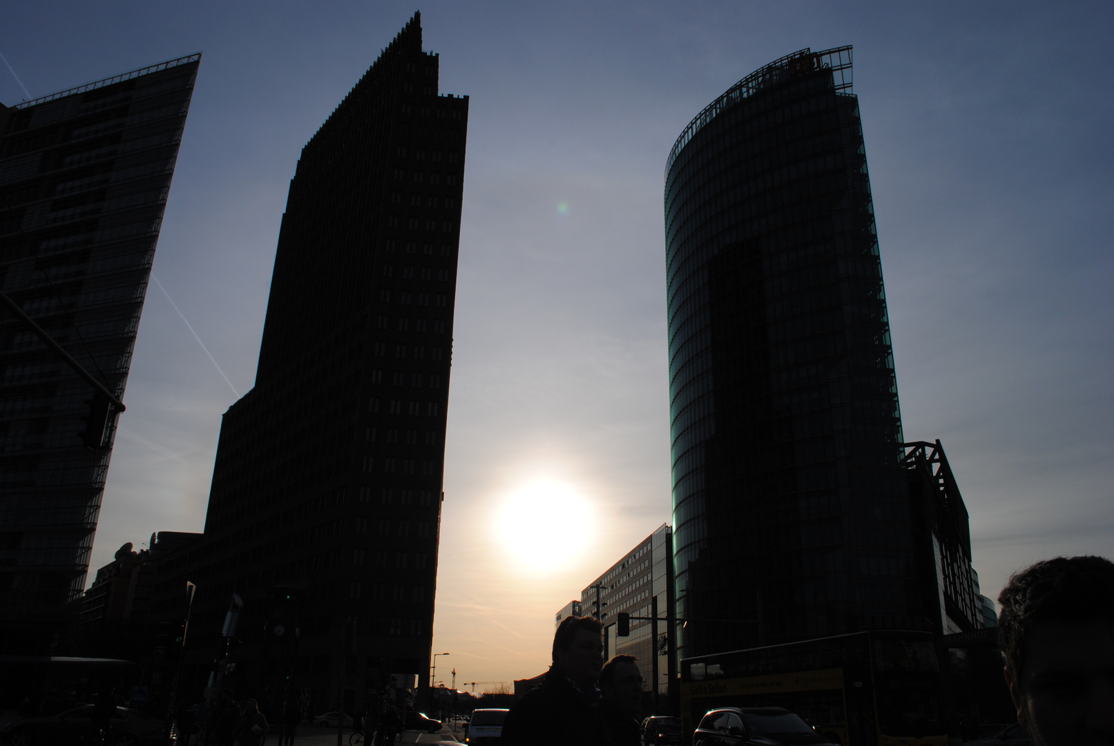 Sonnenuntergang am Potsdamer Platz