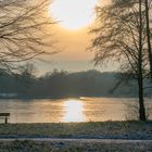 Sonnenuntergang am Pröbstingsee in Borken