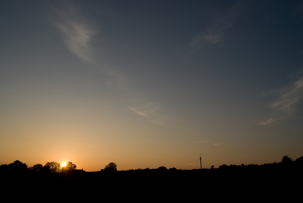 Sonnenuntergang am Quellberg