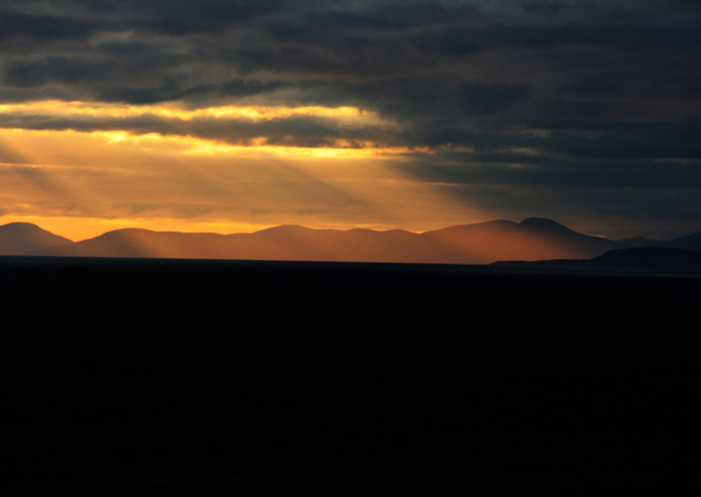 Sonnenuntergang am Rand der Highlands