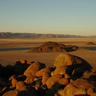 Sonnenuntergang am Rand der Namib