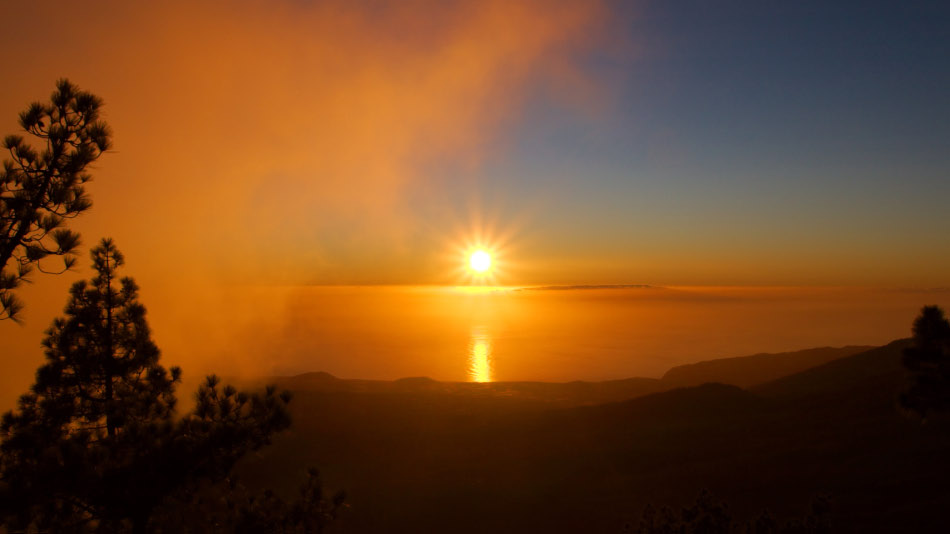 Sonnenuntergang am Rande der Cascada