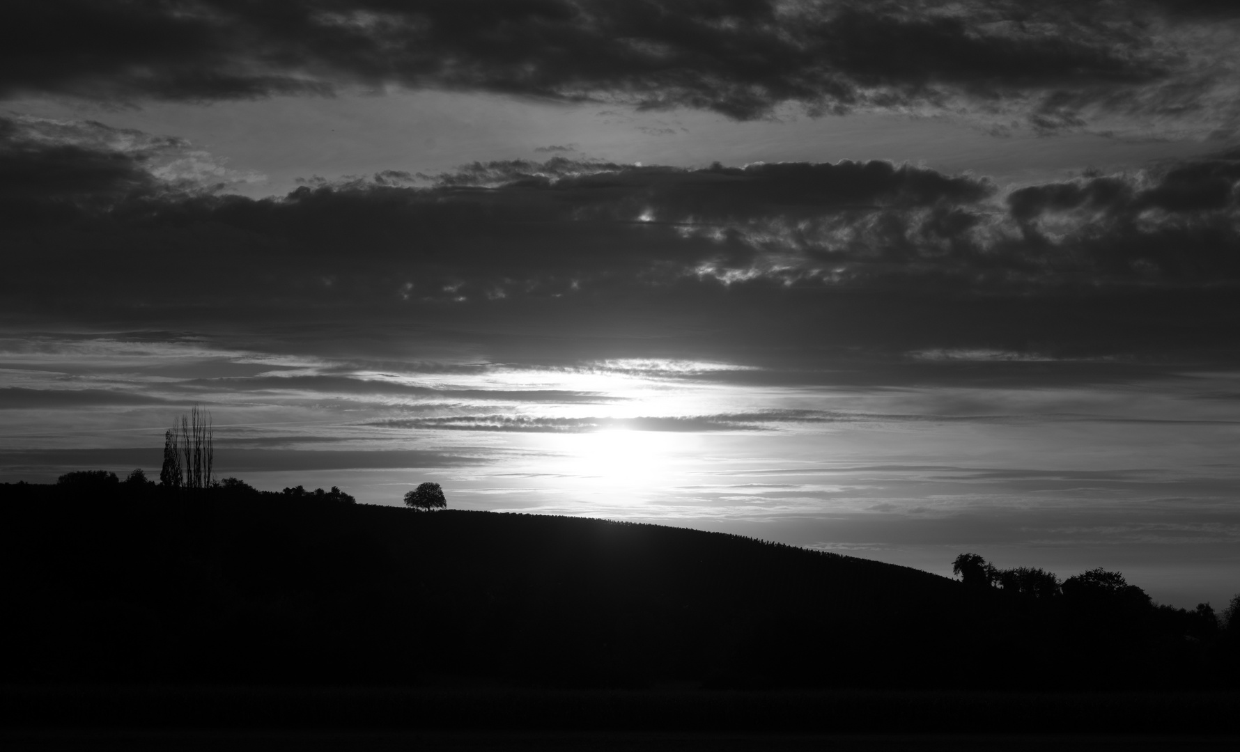 Sonnenuntergang am Rande des Schwarzwaldes