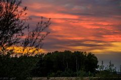 Sonnenuntergang am Rande von Wien