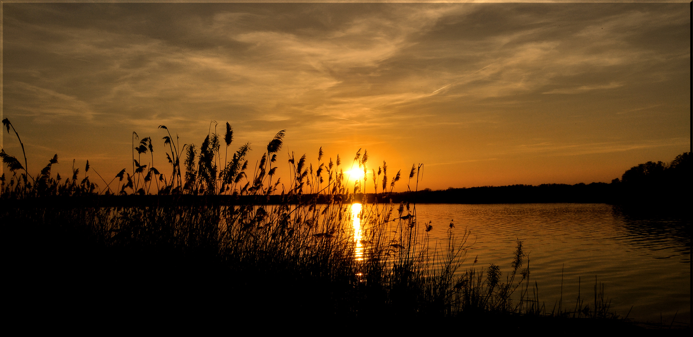 Sonnenuntergang am Rangsdorfer See......