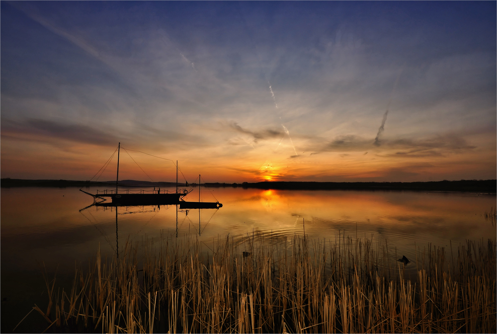 Sonnenuntergang am Rangsdorfer See......