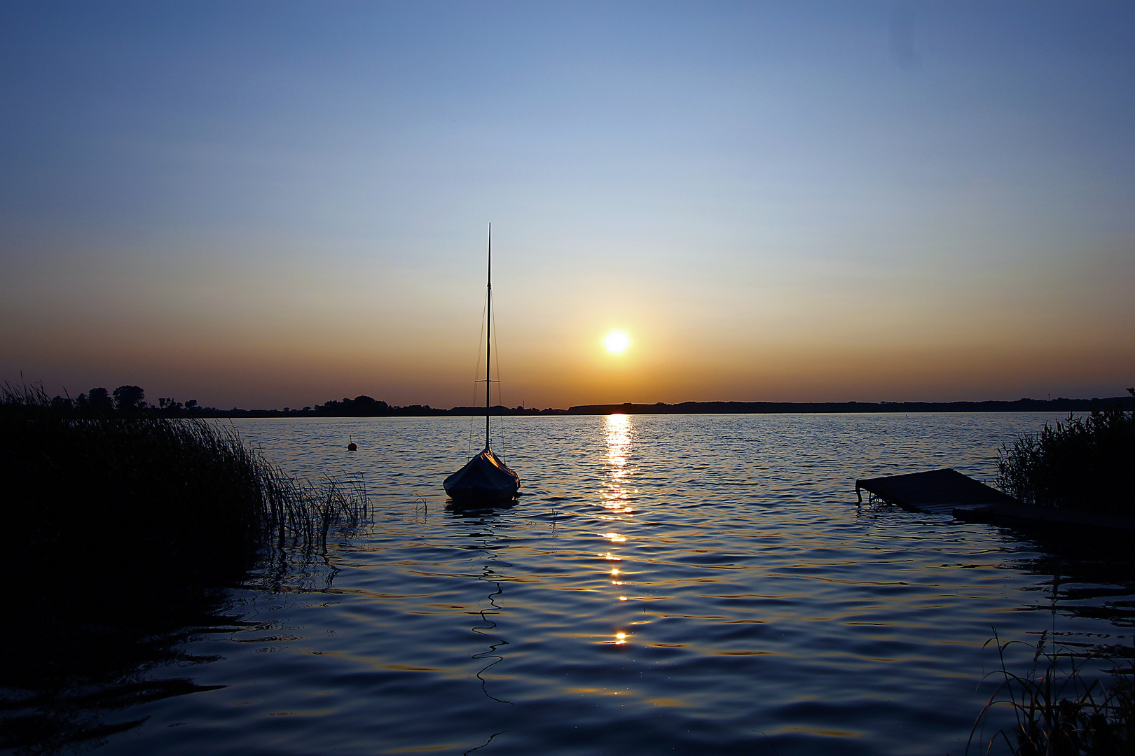 Sonnenuntergang am Rangsdorfer See