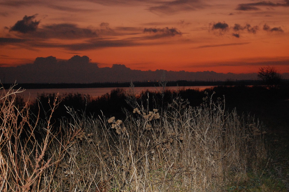 Sonnenuntergang am Raßnitzer See 1.Advent 2008