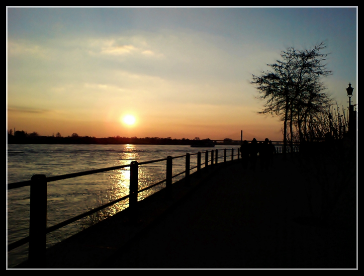 Sonnenuntergang am Rhein