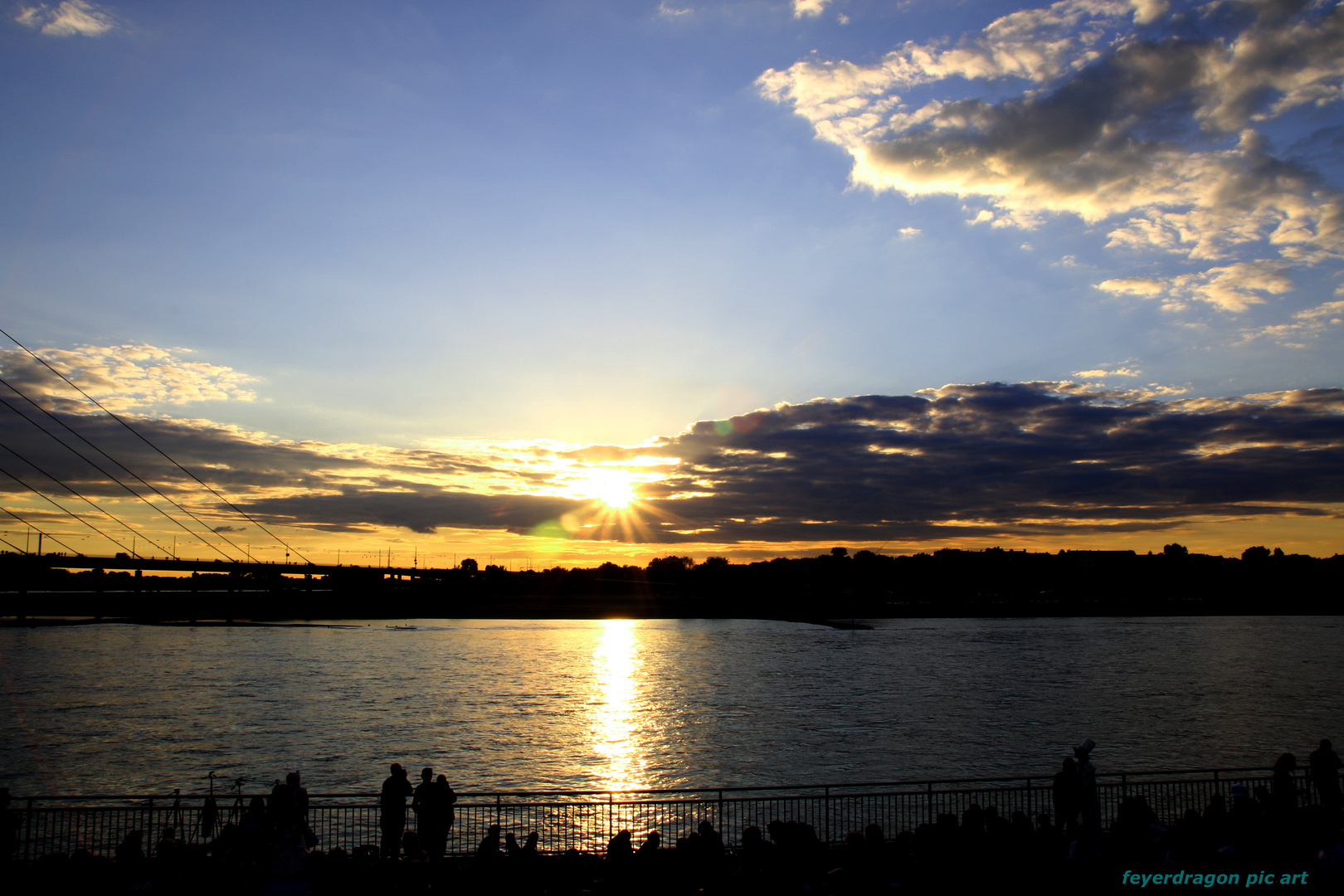 sonnenuntergang am rhein 