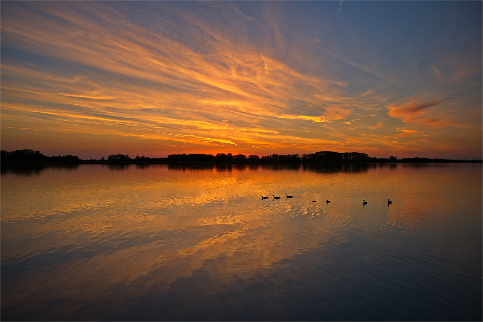 Sonnenuntergang am Rhein...