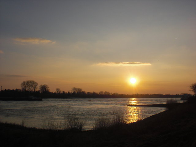 sonnenuntergang am rhein