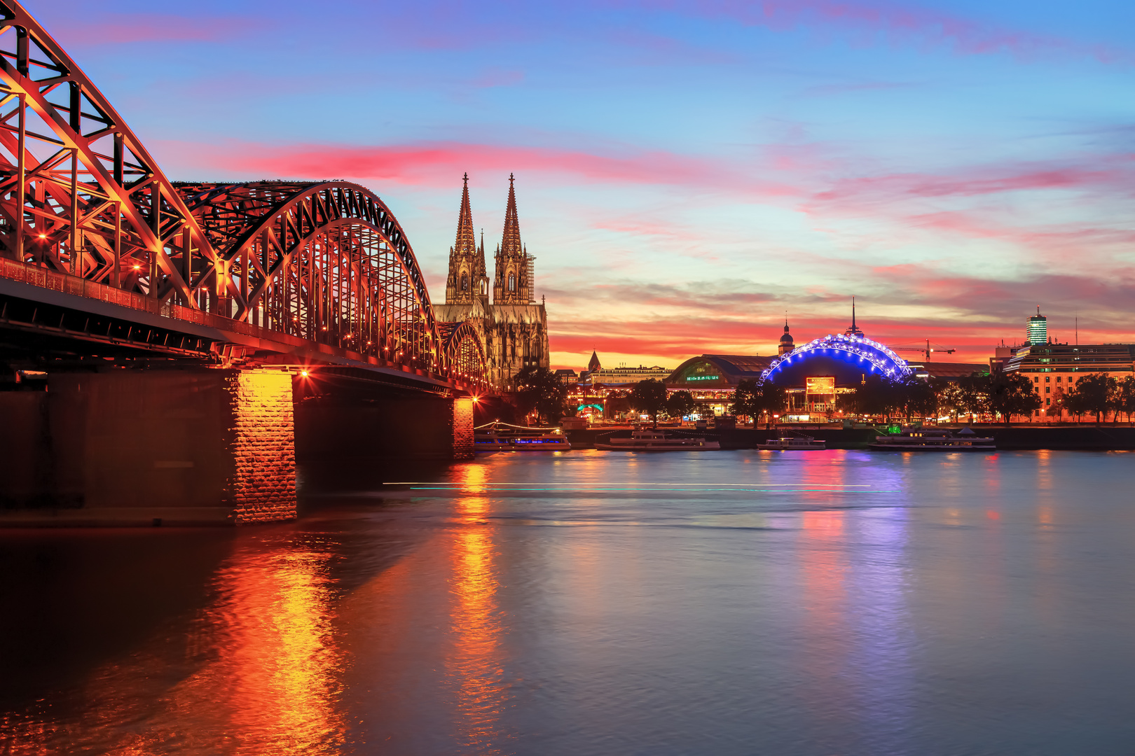 Sonnenuntergang am Rhein