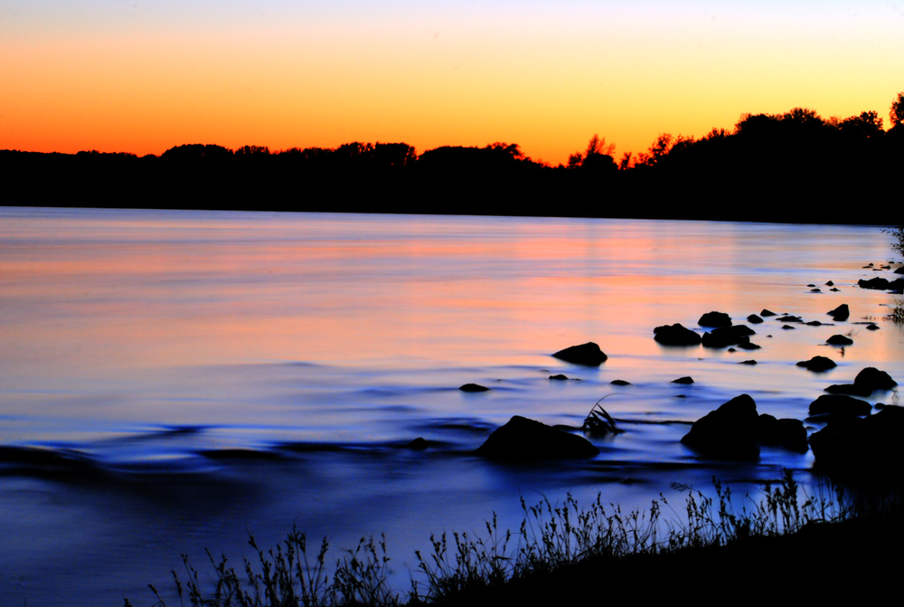 Sonnenuntergang am Rhein