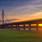 Sonnenuntergang am Rhein bei Duisburg