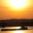 Sonnenuntergang am Rhein bei Engers