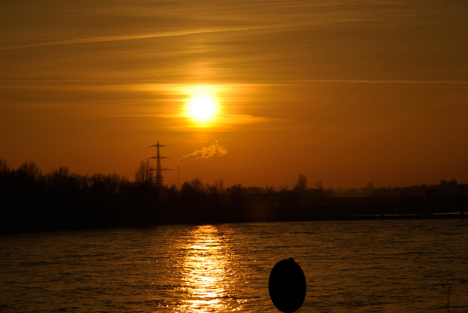 sonnenuntergang am rhein