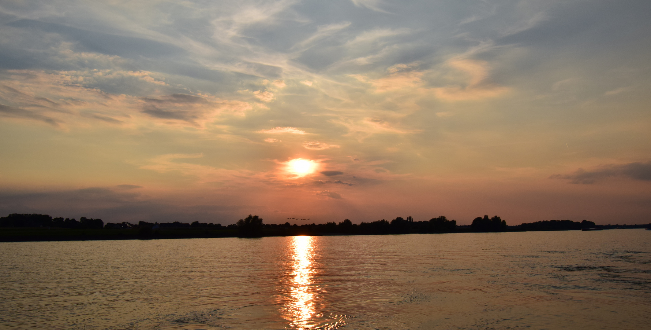 Sonnenuntergang am Rhein