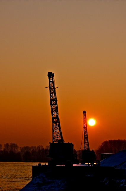 Sonnenuntergang am Rhein