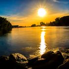 Sonnenuntergang am Rhein Herne Kanal