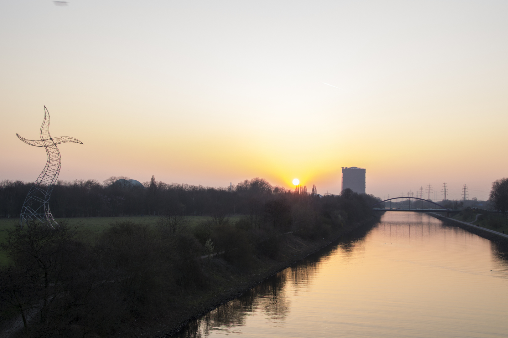 Sonnenuntergang am Rhein-Herne-Kanal