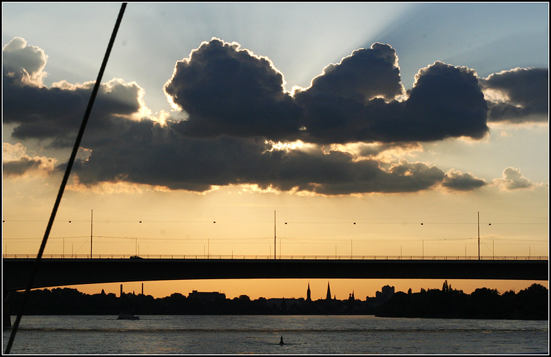 sonnenuntergang am rhein mal anders...