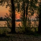 Sonnenuntergang am Rhein und Sieg