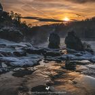 Sonnenuntergang am Rheinfall