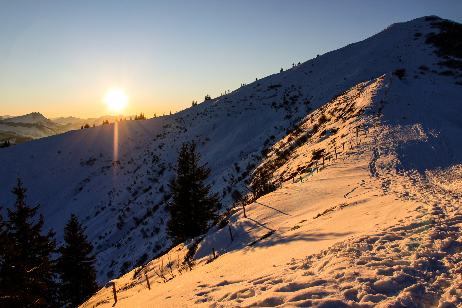 Sonnenuntergang am Riedberger Horn