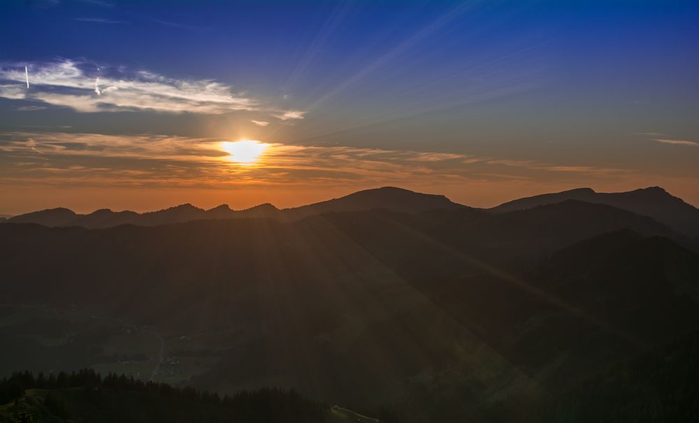 Sonnenuntergang am Riedberger Horn