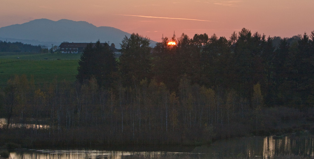 SONNENUNTERGANG AM RIEGSEE