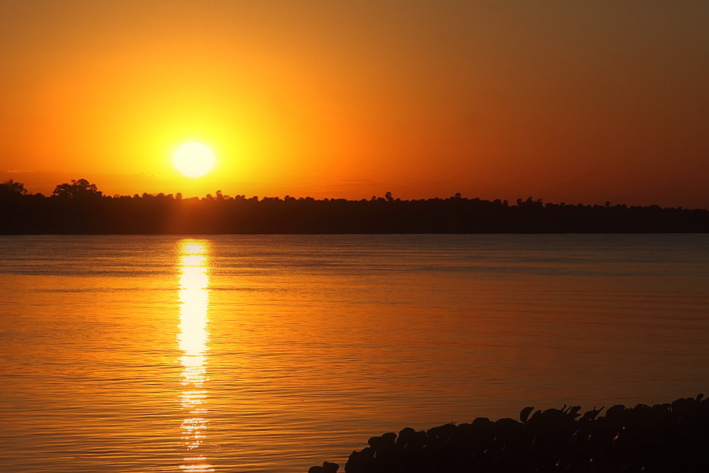 Sonnenuntergang am Rio Paraguay