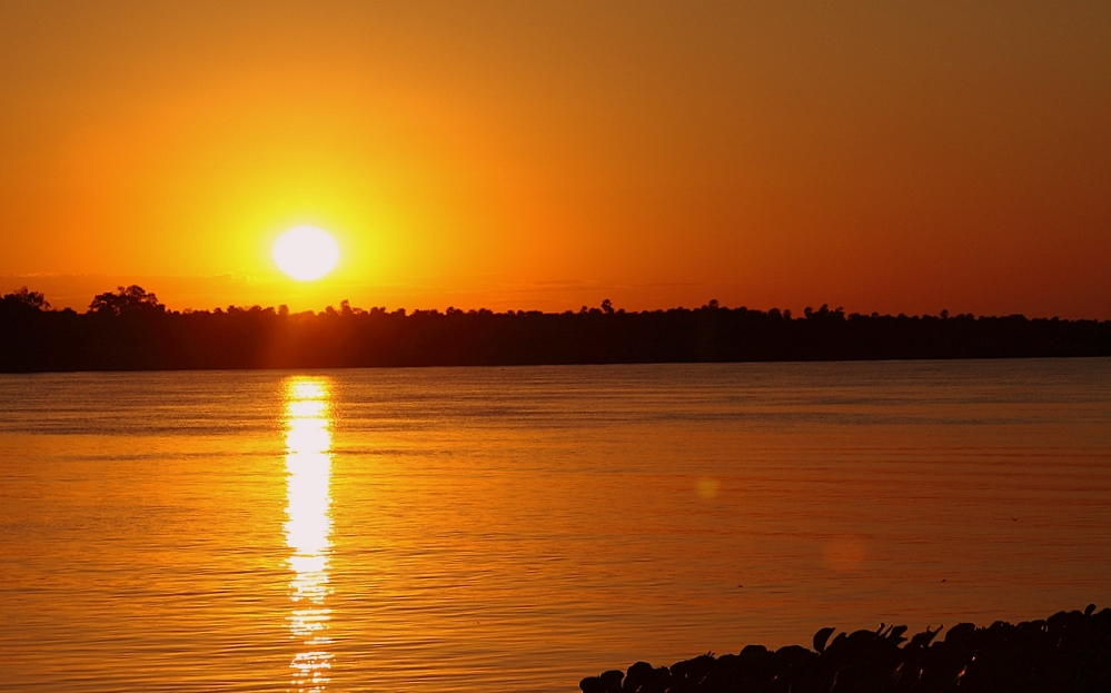 Sonnenuntergang am Rio Paraguay