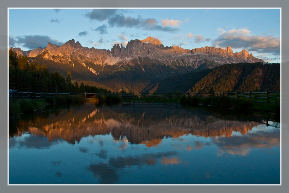 Sonnenuntergang am Rosengarten