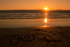 Sonnenuntergang am Rossbeigh Beach, Irland